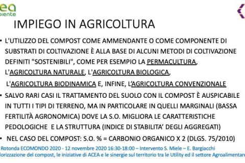 Principali impieghi nell'agricoltura e nell'ambiente