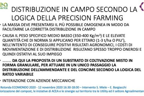 La distribuzione del compost e suoi formulati nella logica della precision farming