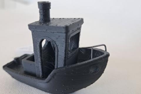 Provino stampato in 3D in plastica stirenica RAEE