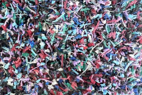 reti in polipropilene macinate e pronte per essere riestruse