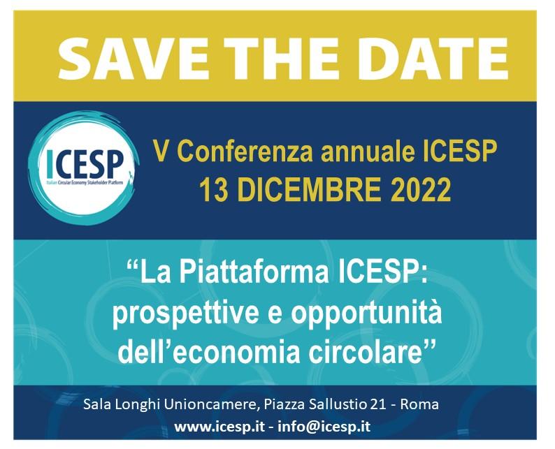 Save the date - Locandina quinta conferenza ICESP 2022