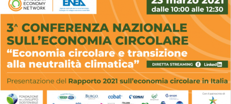 Locandina 3° Conferenza Nazionale sull'economia circolare