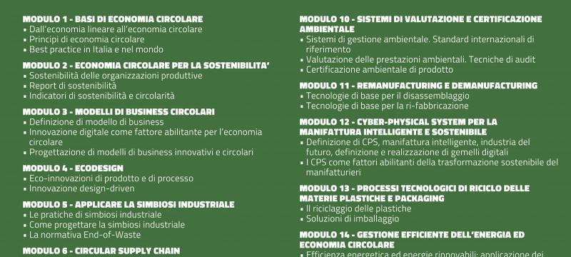 Locandina Master Economia Circolare